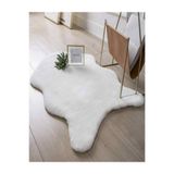 Merinos Aksu Peluş Post Halı Dekoratif Post Görünümlü Peluş Halı