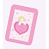 Merinos Bebek Vizon Battaniye Angel Pembe