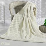 Merinos Çift Kiş. Pearl Tomurcuk Battaniye - 200 x 240 cm - Kemik