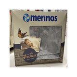 Merinos Çift Kişilik Fashion Battaniye - 200 x 220 cm - Gri