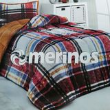Merinos Comforter Boris Kırmızı Mavi Çift Kişilik Yorgan Seti