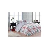 Merinos Comforter Cift Kisilik Yorgan Set Boris Kirmizi Ekru