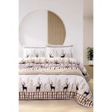 Merinos Comforter Yorgan Set Deer Bej Çift Kişilik 220x240 Cm - 220 x 240 cm