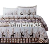 Merinos Comforter Yorgan Set Tek Kişilik Deer Bej - 0019 Bej - 160 x 220 cm