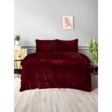 Merinos Dıamond 3 Parça Bubble Yorgan Seti 220X240 cm Bordo Polar Malzeme ile Çift Taraflı Konfor - 220 x 240 cm