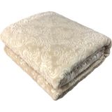 Merinos Elegans Çift Kişilik Battaniye 220 x 240 - Bej - 220 x 240 cm