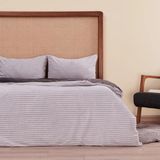 Merinos Eternity Fitilli Nevresim Takımı Tek Kişilik - Açık Gri - 160 x 220 cm