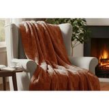 Merinos Fiona Stonecube Soft Battaniye 200X220 Kiremit - 200 x 220 cm