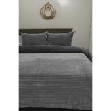 Merinos Fitilli Peluş Çift Kişilik Nevresim Takımı - Antrasit - 200 x 220 cm
