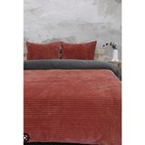 Merinos Fitilli peluş Nevresim Takımı Tek Kişilik kremit renk - 160 x 220 cm - Kiremit