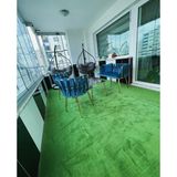 Merinos Jel Taban Çim Görünümlü Kaymaz Yeşil 100x700 cm Halı