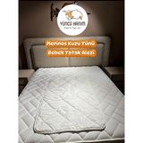 Merinos Kuzu Yünü Bebek Yatak Pedi, Yatak Koruyucu, Yatak Şiltesi (%100 Merinos Kuzu Yünü) - 70 x 110 cm