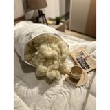 Merinos Kuzu Yünü Yastık 1250 gr - 50 × 70 cm - Beyaz