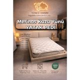Merinos Kuzu Yünü Yatak Pedi, Yatak Koruyucu, Yatak Şiltesi (%100 MERİNOS KUZU YÜNÜ) - 120 x 200 cm