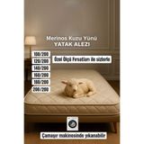 Merinos Kuzu Yünü Yatak Pedi, Yatak Koruyucu, Yatak Şitesi (%100 DOĞAL MERİNOS KUZU YÜNÜ) 160x200 Cm