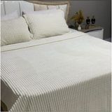 Merinos Lıne 3 Parça Çift Kişilik Battaniye Seti Bej Renk 220 x 240 cm Polyester Kumaş Özellikleri - Renkli