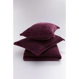 Merinos Line 3 Parça Mor Battaniye Seti 220 x 240 cm Yumuşak Polyester Doku Desenli