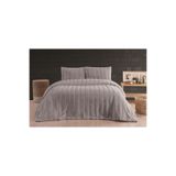 Merinos Luxe 3 Parça Çift Kişilik Yatak Örtüsü Seti Kutulu 230x250 Çizgili Silver