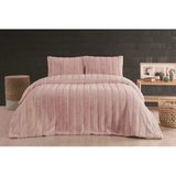Merinos Luxe 3 Parça Çift Kişilik Yatak Örtüsü Seti Kutulu 230x250 Petek Pudra