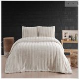 Merinos Luxe Bej Çift Kişilik Yatak Örtüsü Seti - Renkli - 230 x 250 cm