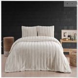 Merinos Luxe Yatak Örtüsü Çiftlişilik Bej ( KARELİ ) - 230 x 250 cm