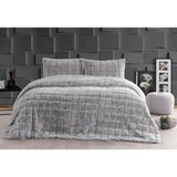 Merinos Luxe Yatak Örtüsü Kareli Silver Çift Kişilik 230X250CM - 230 x 250 cm - Gri