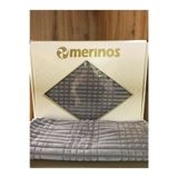 Merinos Modern Line 3 Parça Açık Gri Çift Kişilik Battaniye Set