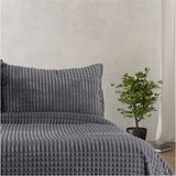 Merinos Modern Line Antrasit Siyah Tek Kişilik Yatak Örtüsü Takımı - 150 x 220 cm - Renkli