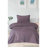 Merinos Modern Line Twist 2 Parça Tek Kişilik Battaniye Seti - Mo - 150 x 220 cm - Mor