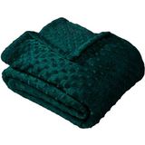 Merinos Pearl Tomurcuk Battaniye Tek Kişilik Petrol Yeşili - 150 x 220 cm