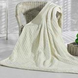 Merinos Pearl Tomurcuk Kemik 200x220 cm Krem Çift Kişilik Battaniye
