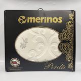 Merinos Pırıltı Battaniye Çift Kişilik Kemik-Silver - 200 x 240 cm - Renkli