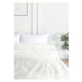 Merinos Pırıltı Çift Kişilik Battaniye Gümüş Işlemeli-220x240