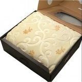 MERİNOS PIRILTI EMBOS ÇİFT KİŞ. BATTANİYE - KEMİK GOLD - Kemik - 220 x 240 cm