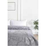 Merinos Pırıltı Embos Çift Kişilik Battaniye - Duman Silver - 220 x 240 cm - Gri