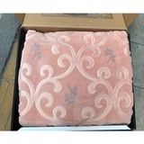 Merinos Pırıltı Embos Çift Kişilik Battaniye -Gül Defne-Güzgülü - 220 x 240 cm - Açık Pembe