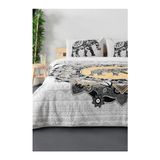 Merinos Relax 3 Parça Çift Kişilik Yatak Örtüsü - Gri - 220 x 240 cm