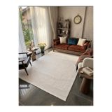 Merinos Vista Beyaz Renk %100 Akrilik Parlak Dokuma Modern Yumuşak Dokulu Salon Oturma Odası Halısı 76589-60