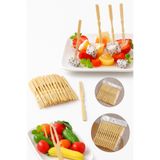 MERİP PLASTİK BAMBU KOKTEYL ÇUBUKLARI- SUNUM , KANEPE ÇUBUKLARI - 100 Adet- CİPS ÇATALI- BAMBU KÜRDAN