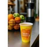 Merip Plastik Büyük Karton Bardak, Meyve Suyu, Kahve Bardağı,meşrubat Bardağı - 12 Oz - 100 Adetlik Paket