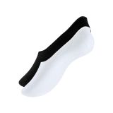 Meristanbul 2’li Unisex Görünmez Ayak Çorabı – Siyah & Beyaz – Silikonlu Kaymaz Topuk, Bileksiz Sneaker Çorap – 35-38/39-42/43-46 (Siyah-Beyaz, 39-42)