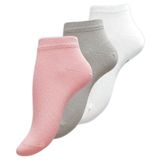 meristanbul 3 Çift Bambu Patik Çorap, Erkekler ve Kadınlar için Unisex Bambu Çoraplar (Pembe-Gri-Beyaz, 35-38)