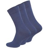 Meristanbul 3’lü Unisex Diyabetik Çorapları – Lastiksiz Konfor Bileği, Dikişsiz Burun,%80 Pamuk – Siyah/Beyaz/Lacivert/Gri/Jeans Mavi/Bej Renk Seçenekleri ile çeşitli (Jeans, 43-46)
