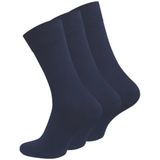 Meristanbul 3’lü Unisex Diyabetik Çorapları – Lastiksiz Konfor Bileği, Dikişsiz Burun,%80 Pamuk – Siyah/Beyaz/Lacivert/Gri/Jeans Mavi/Bej Renk Seçenekleri ile çeşitli (Lacivert, 35-38)