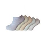 Meristanbul Kadın Kendinden Desenli Patik Çorap 5’li Paket – Yumuşak Pamuklu – Pastel Renkler (Pastel Renkler, 35-38)