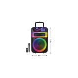 Merix PartyMaster RGB Bluetooth Hoparlör – Mikrofonlu, Kumandalı, Tekerlekli, Güçlü Bass