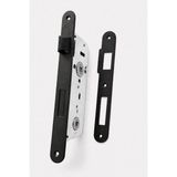 Merkezoğlu Ticaret Siyah Sessiz WC ve Banyo Kapı Kilidi - Mandallı Sistem (40x23 mm)