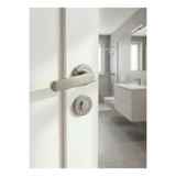 Merkezoğlu Yüksel Alfa Saten Inox Kapı Kolu WC/Banyo Tipi Yuvarlak Rozet Takım