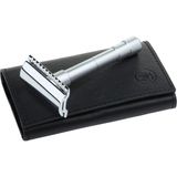 Merkür 46C Seyahat Çantalı Taşınabilir Tıraş Makinesi Taraklı 4 Parçaya Bölünen 100 mm Metal Klasik Tıraş - Seyahat Tipi