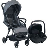 Merkür Bebe Ruby Tek Tuşla Otomatik Katlanan Kabin Boy Travel Sistem Bebek Arabası Gri - Merkür Bebe Guardix i-Size Oto Koltuğu Ana Kucağı 0-13 kg Siyah